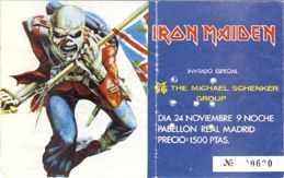 Ticket 25 nov 1983